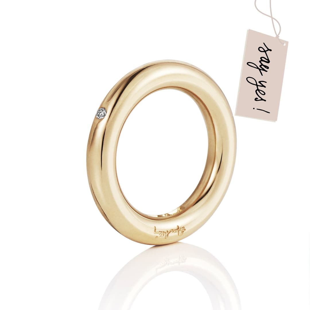 One Love & Stars Ring 0.03 ct