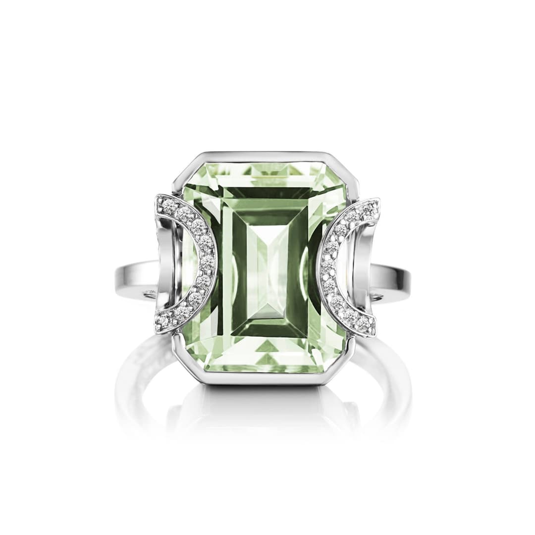 Little Magic Star Ring - Green Quartz.