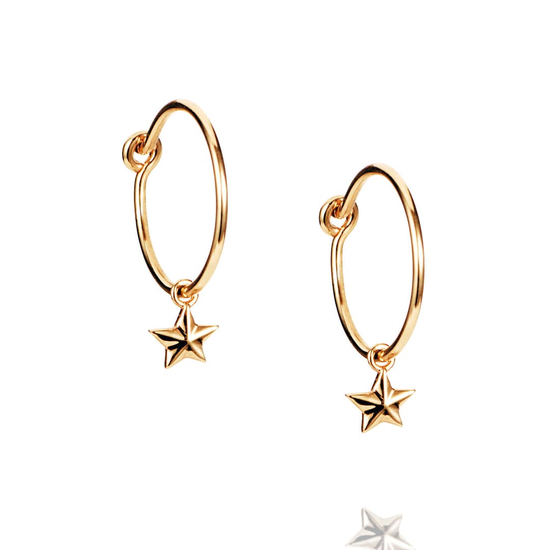 Micro Catch A Falling Star Hoops