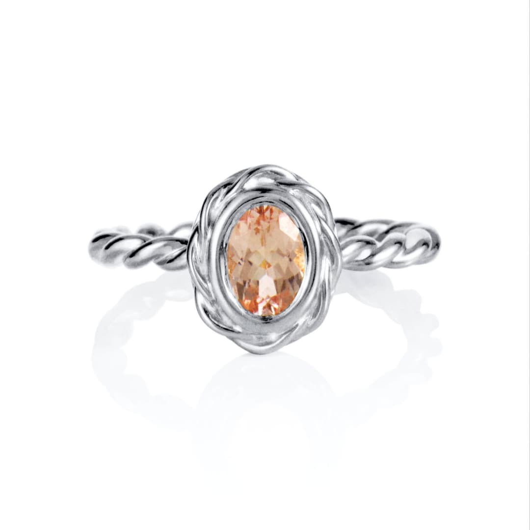 Wrapped Colour Ring - Morganite