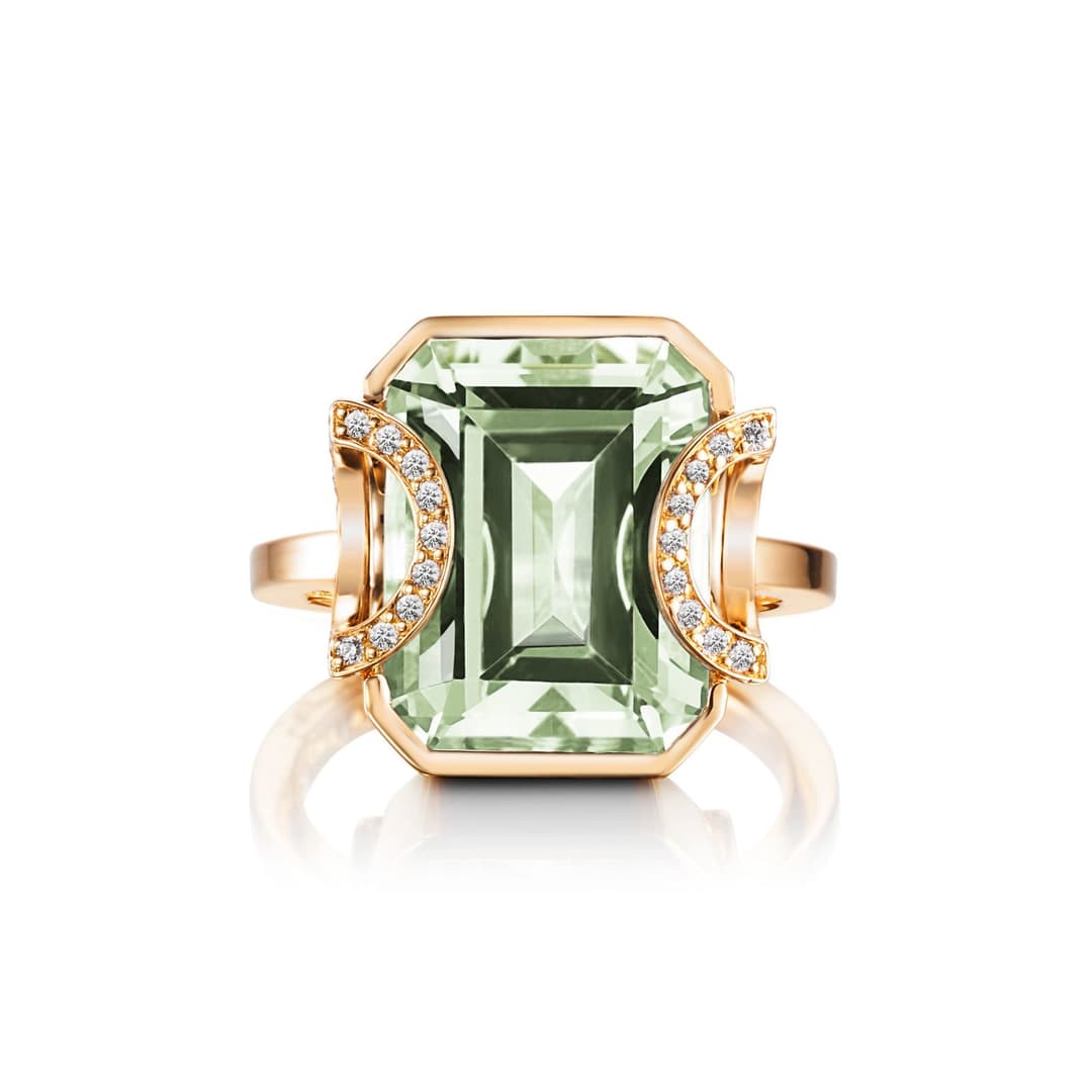 Little Magic Star Ring - Green Quartz.